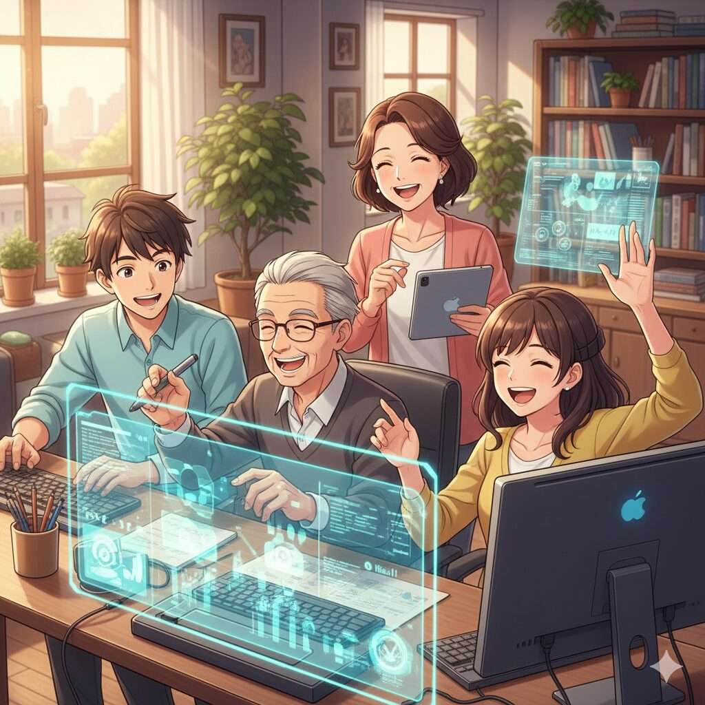 新しい挑戦を楽しむシニア